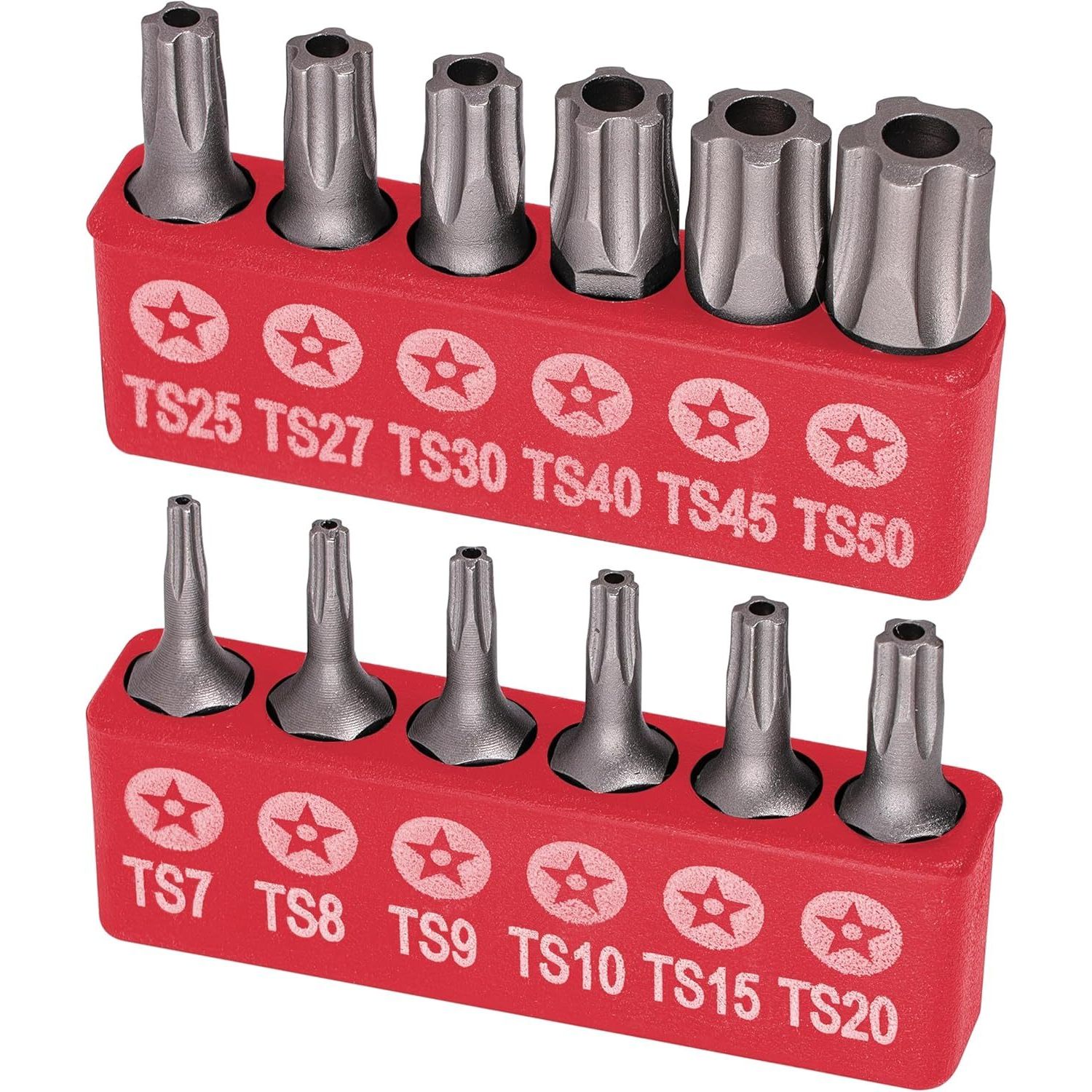 TEMU 5-point Tamper-proof Security Bits - 12pc Torx Point, Security Tamper Proof, Driver Bit Set Ts7, 8, 9, 10, 15, 20, 25, 27, 30, 40, 45, 50