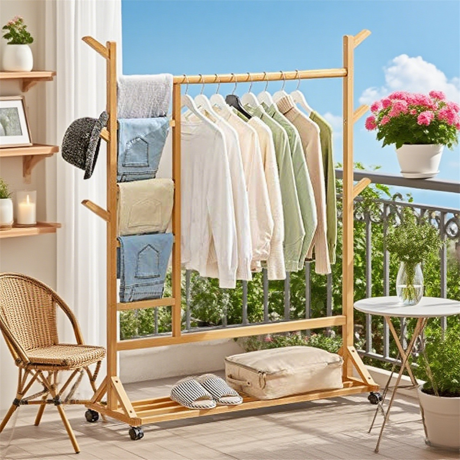 Bamboo Big W Clothes Racks Buy Heavy Duty Bamboo Garment Rack