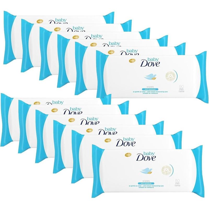 TEMU Baby Wipes, , Gentle As Water, 50 Wipes (12 Pack)