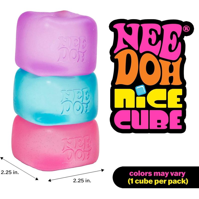 Nice Cube - Sensory Squeeze with   Squish - 2.25 Cube (Purple) for  