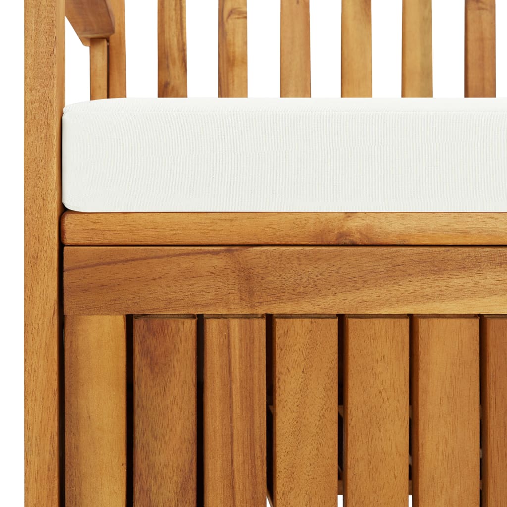 vidaXL Outdoor Storage Bench Deck Box for Patio Furniture Solid Wood Acacia