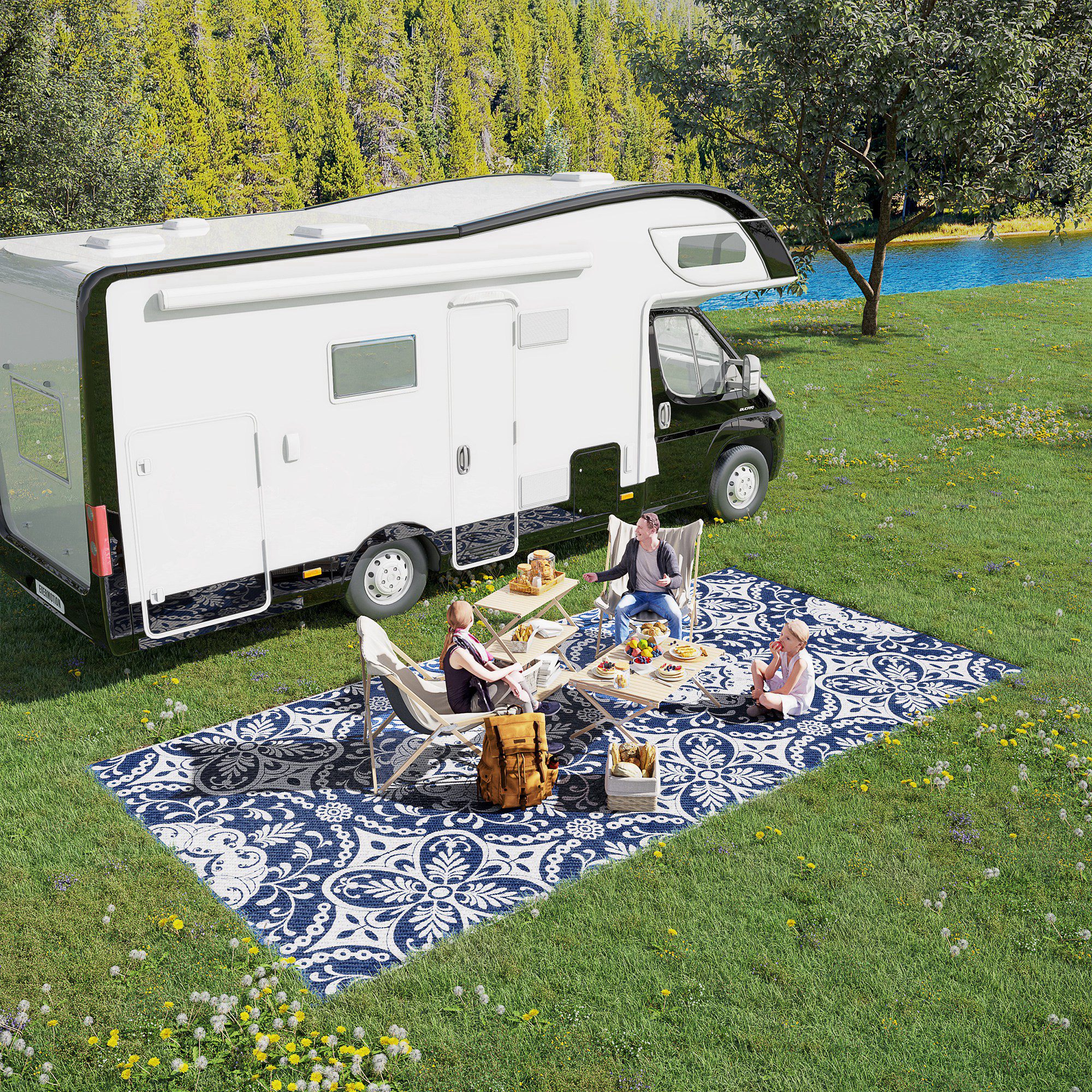 outdoor waterproof rugs sold on Temu United States