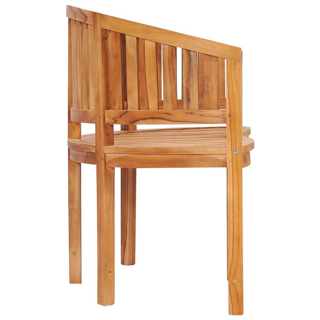 vidaXL Teak Wood Banana-Shaped Garden Bench for Indoor and Outdoor Spaces