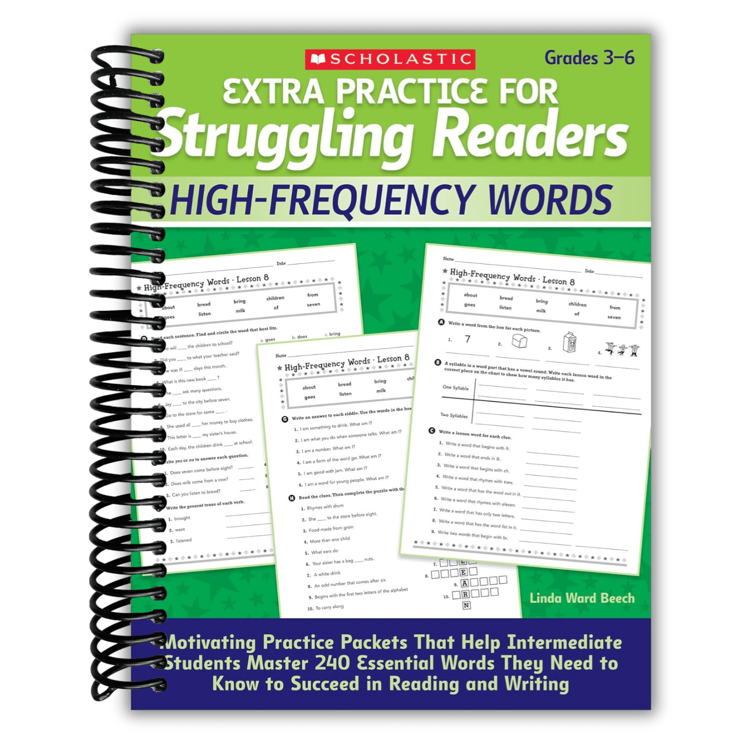 Extra Practice For Struggling Readers: High-frequency Words: Motivating Practice Packets That Help Intermediate Students Master 240 Essential Words They Need To Know To Succeed In Reading And Writing