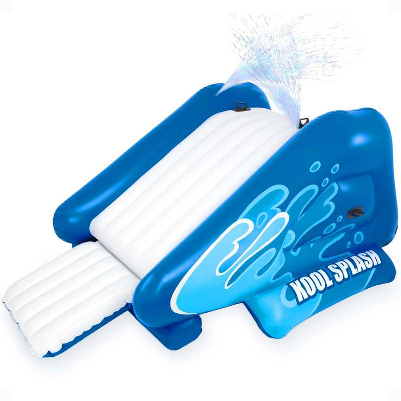   58849ep   splash inflatable   swimming pool water slide blue