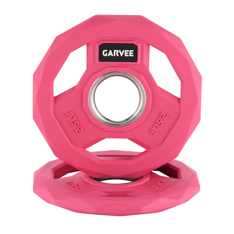 Temu color rubber coated weight plates 2 inch 2 5 45 lbs