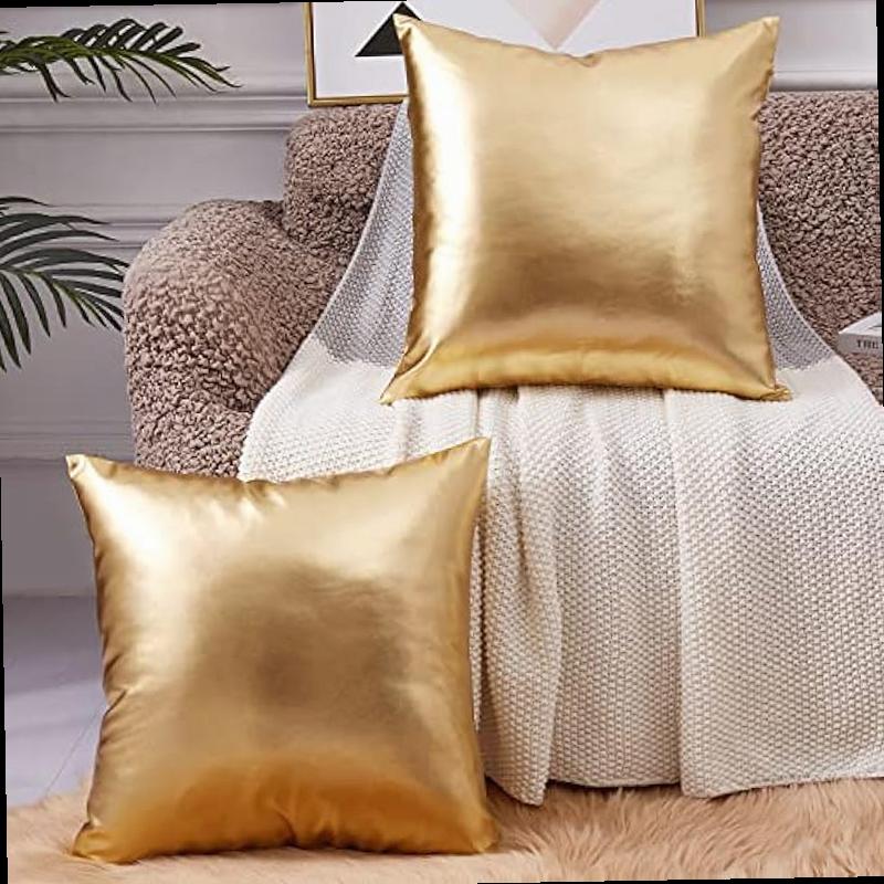   decorative   pillow covers 18 18 decorative throw pillow covers modern metallic shiny cushion cover throw pillows for bed couch sofa gold pillows Product details 3