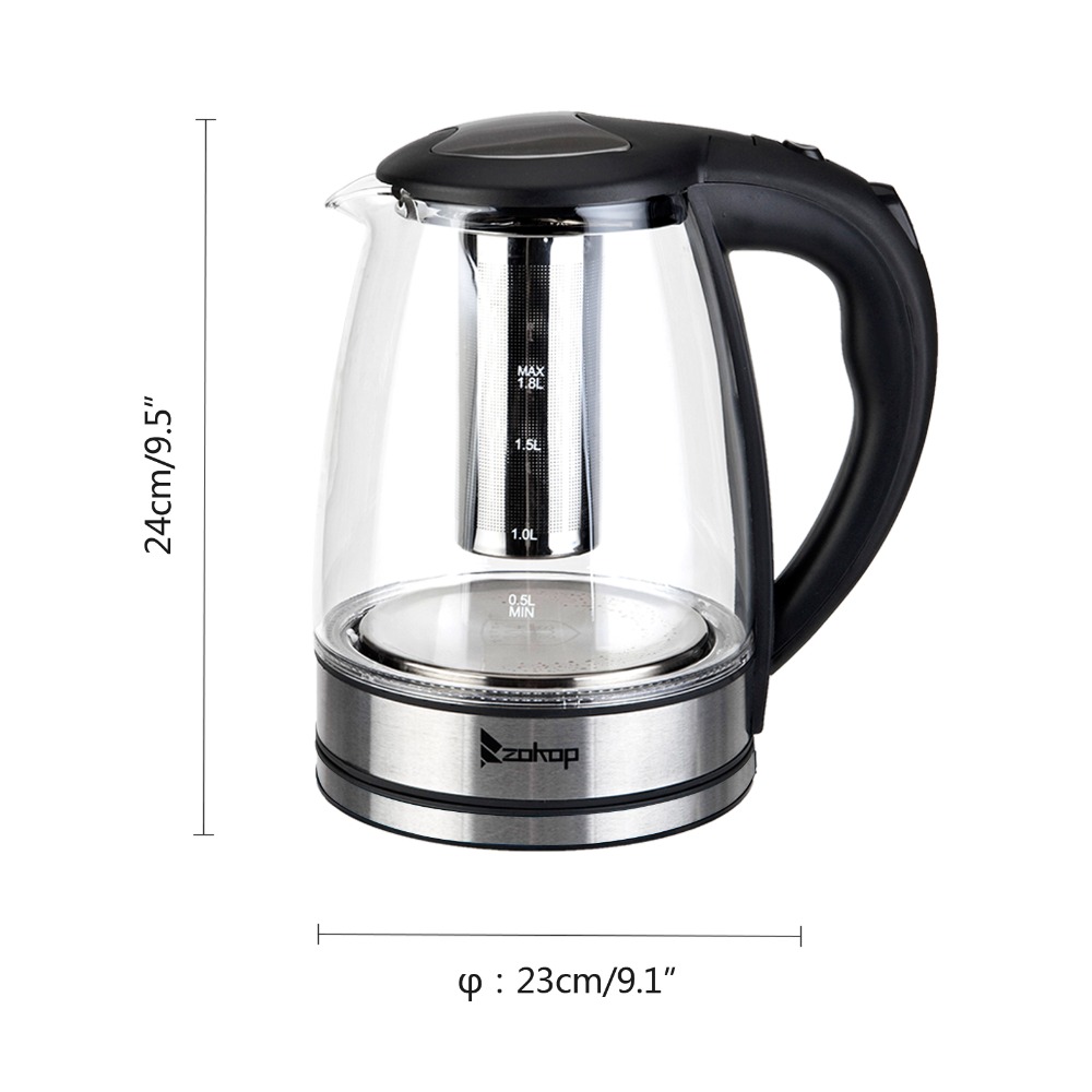 TEMU Electric Tea Kettle & Hot Water Kettle Electric, 1.8l Electric Kettle With Led Indicator, 1500w Fast Boil, Auto Shut-off And Boil-