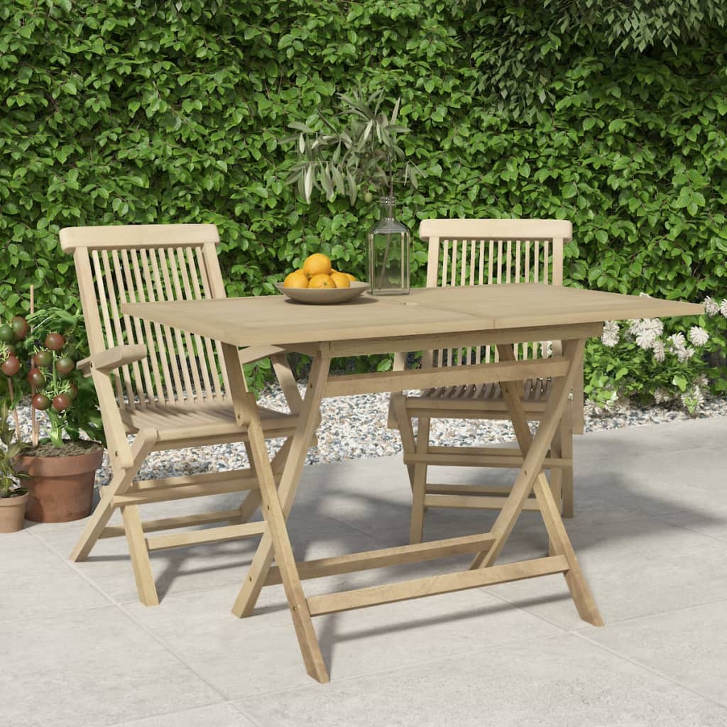 vidaXL Outdoor Dining Table Folding Table Garden Furniture Solid Wood Teak