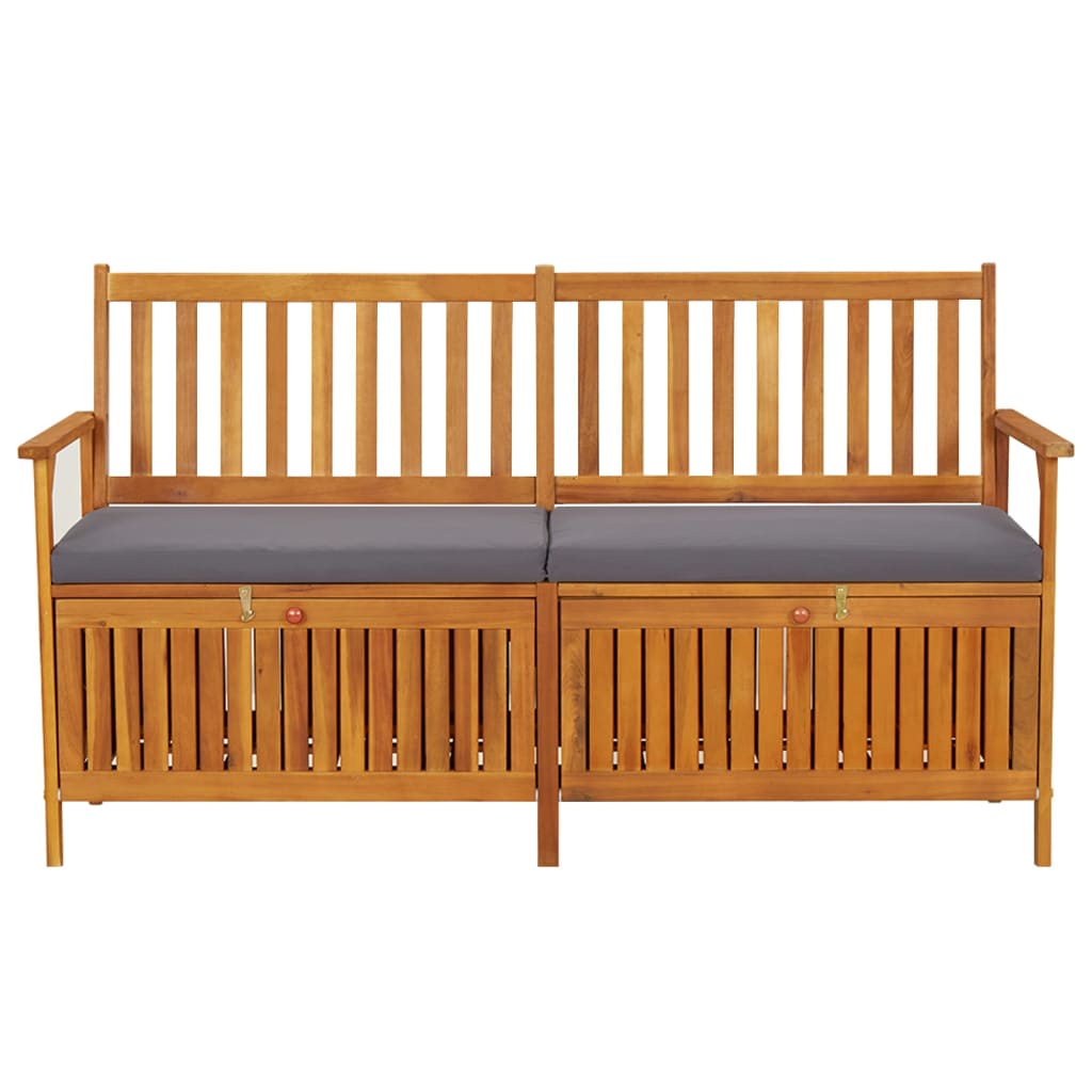 vidaXL Outdoor Storage Bench Deck Box for Patio Furniture Solid Wood Acacia