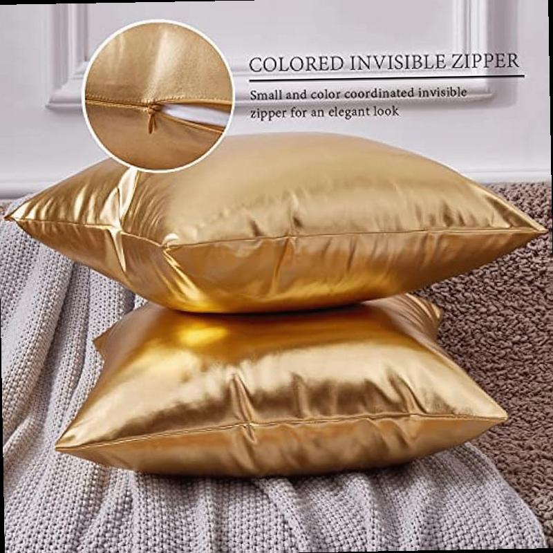   decorative   pillow covers 18 18 decorative throw pillow covers modern metallic shiny cushion cover throw pillows for bed couch sofa gold pillows Product details 1