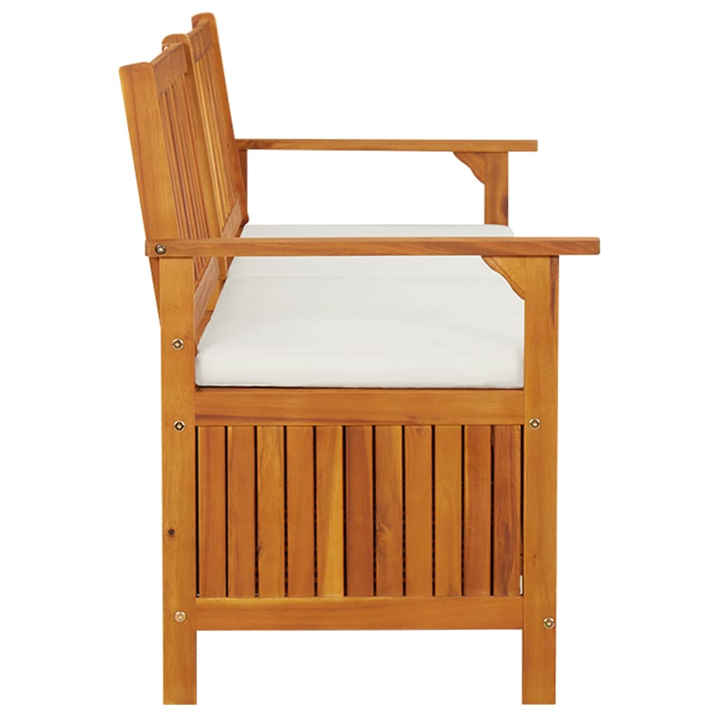 vidaXL Outdoor Storage Bench Deck Box for Patio Furniture Solid Wood Acacia