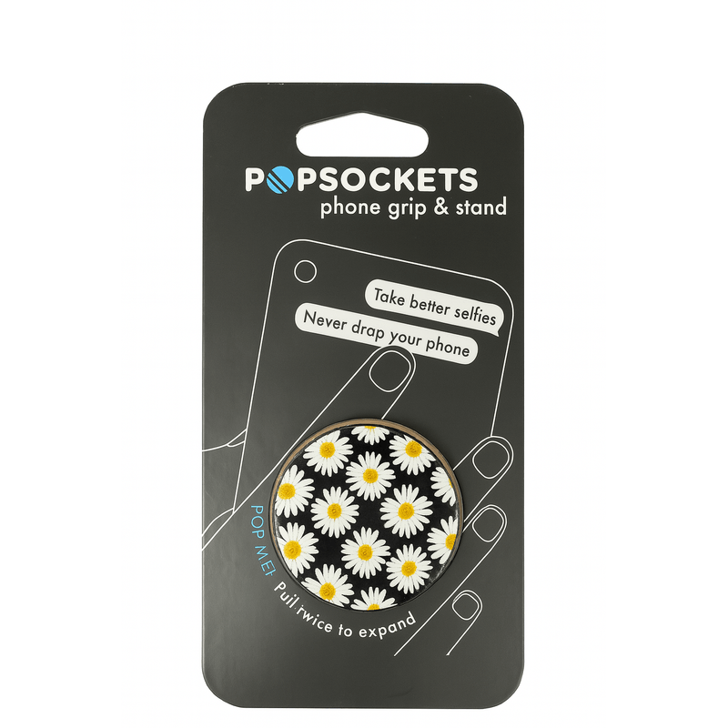 collapsible grip stand for phones and tablets daisies new