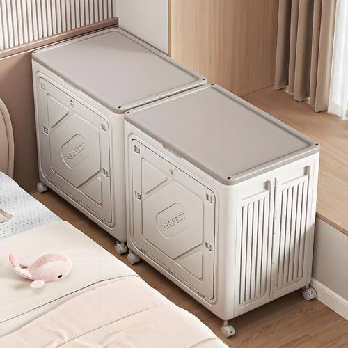 moisture resistant design with wheels foldable and large foldable clothes storage box with lid and wheels closet organizer container for home office living room bedroom