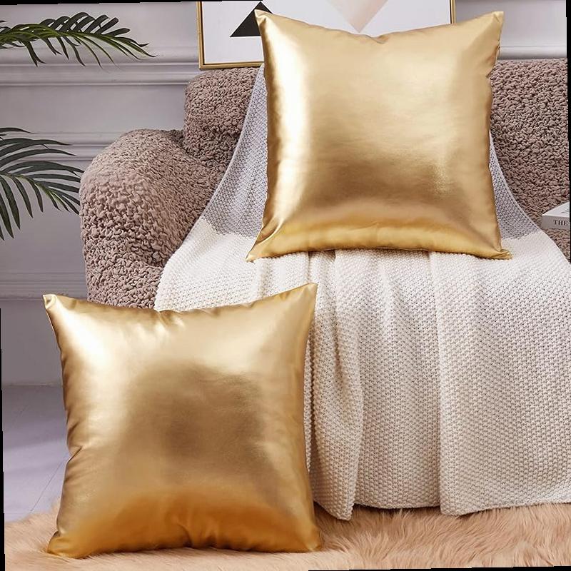   decorative   pillow covers 18 18 decorative throw pillow covers modern metallic shiny cushion cover throw pillows for bed couch sofa gold pillows Product details 2