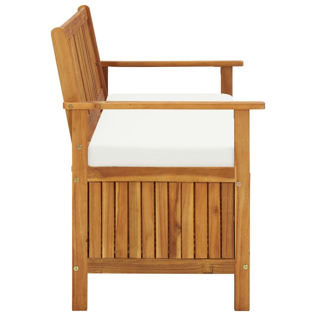 vidaXL Outdoor Storage Bench Deck Box for Patio Furniture Solid Wood Acacia