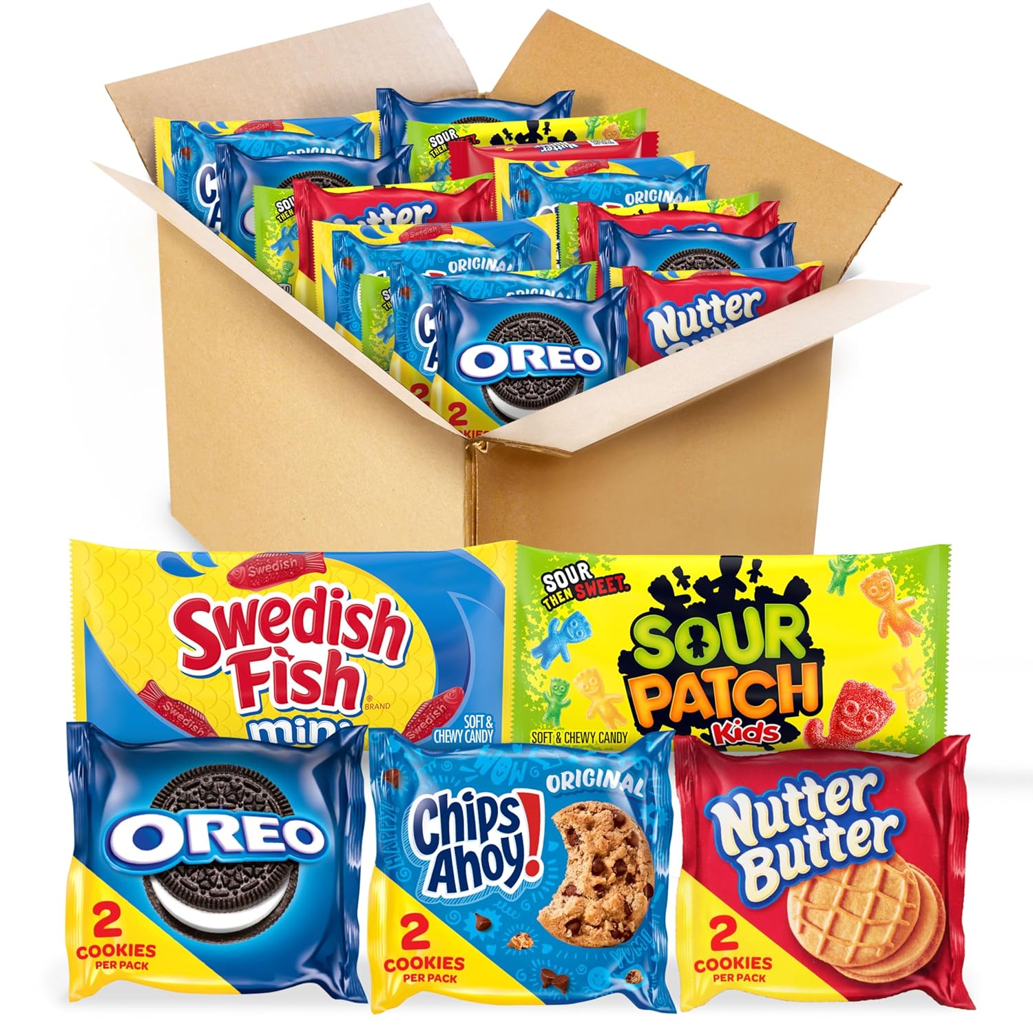 TEMU , Chips Ahoy!, Nutter Butter, Kids & Swedish Fish Candy & Variety Pack, 40 Snack Packs | Chips Ahoy!, Nutter Butter, Kids, Swedish Fish, Kids &