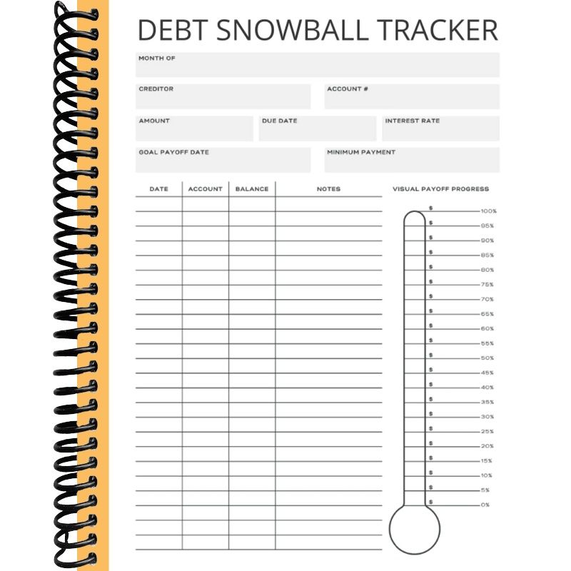Debt Snowball Tracker: A Notebook To Help You Stay Motivated When Paying Off Debt - Simple Diy Debt Reduction Strategy Planner