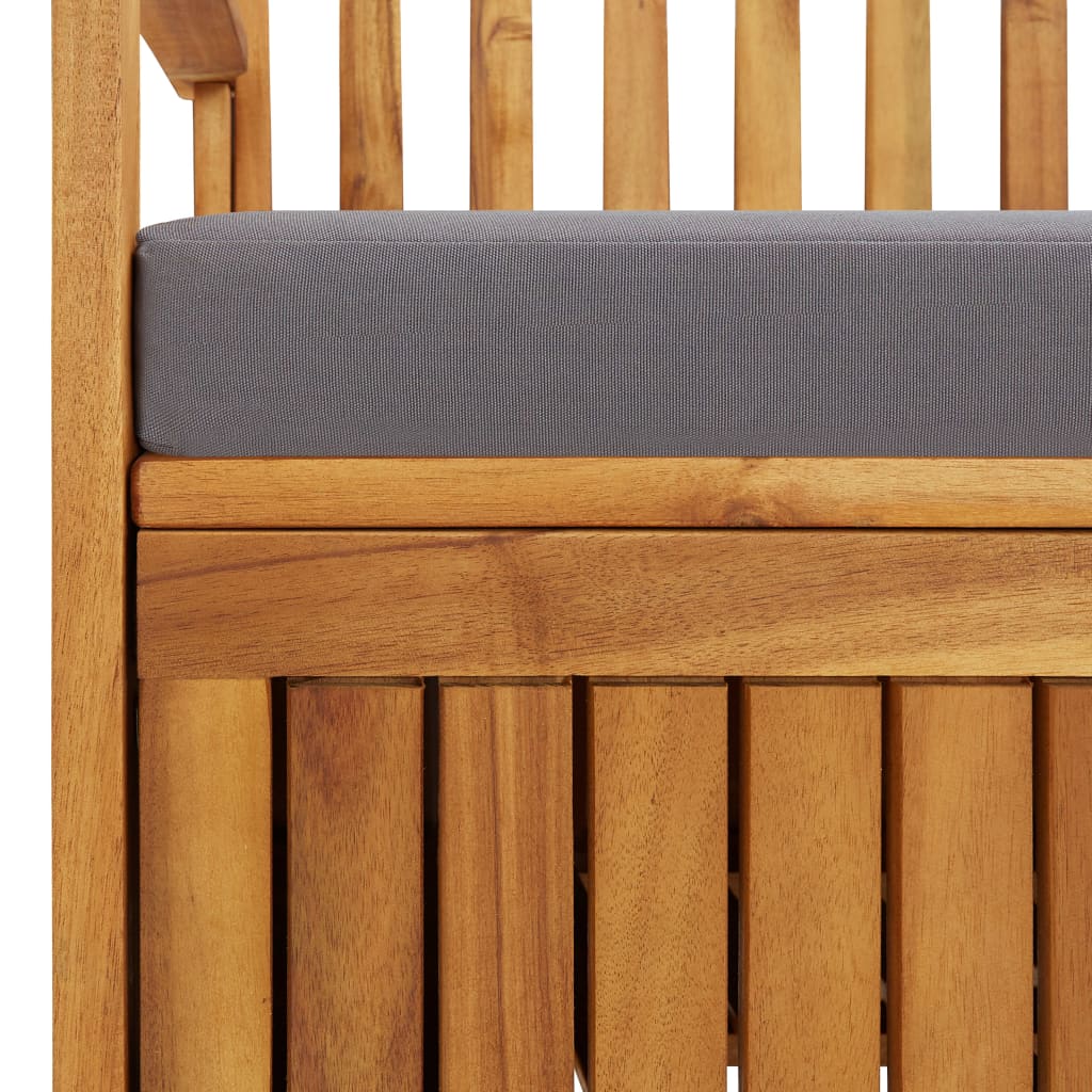 vidaXL Outdoor Storage Bench Deck Box for Patio Furniture Solid Wood Acacia