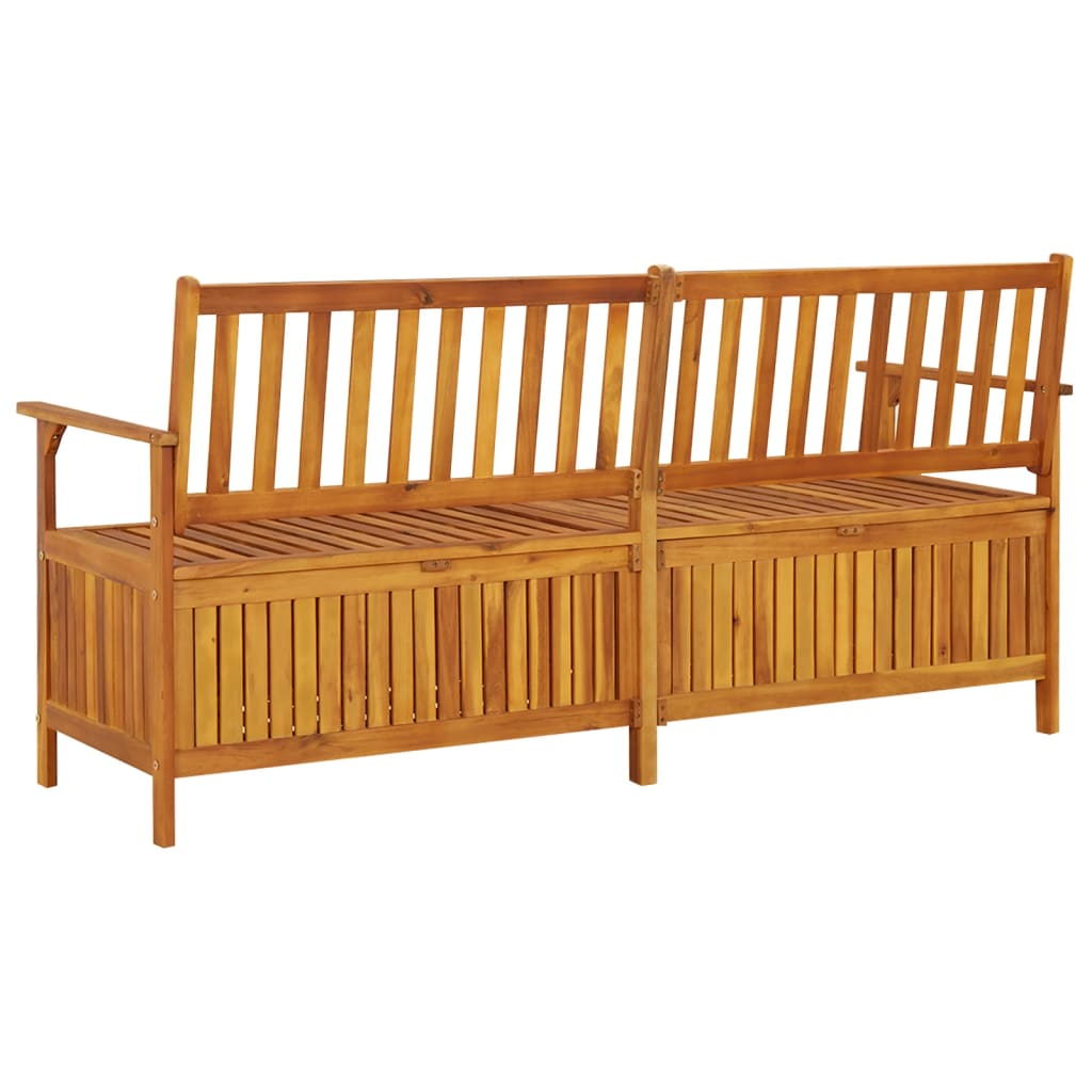 vidaXL Outdoor Storage Bench Deck Box for Patio Furniture Solid Wood Acacia
