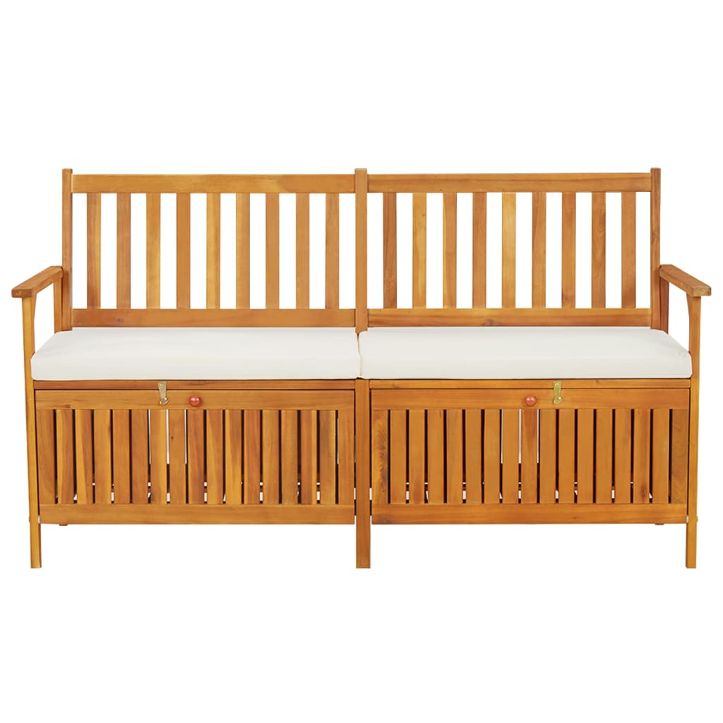 vidaXL Outdoor Storage Bench Deck Box for Patio Furniture Solid Wood Acacia