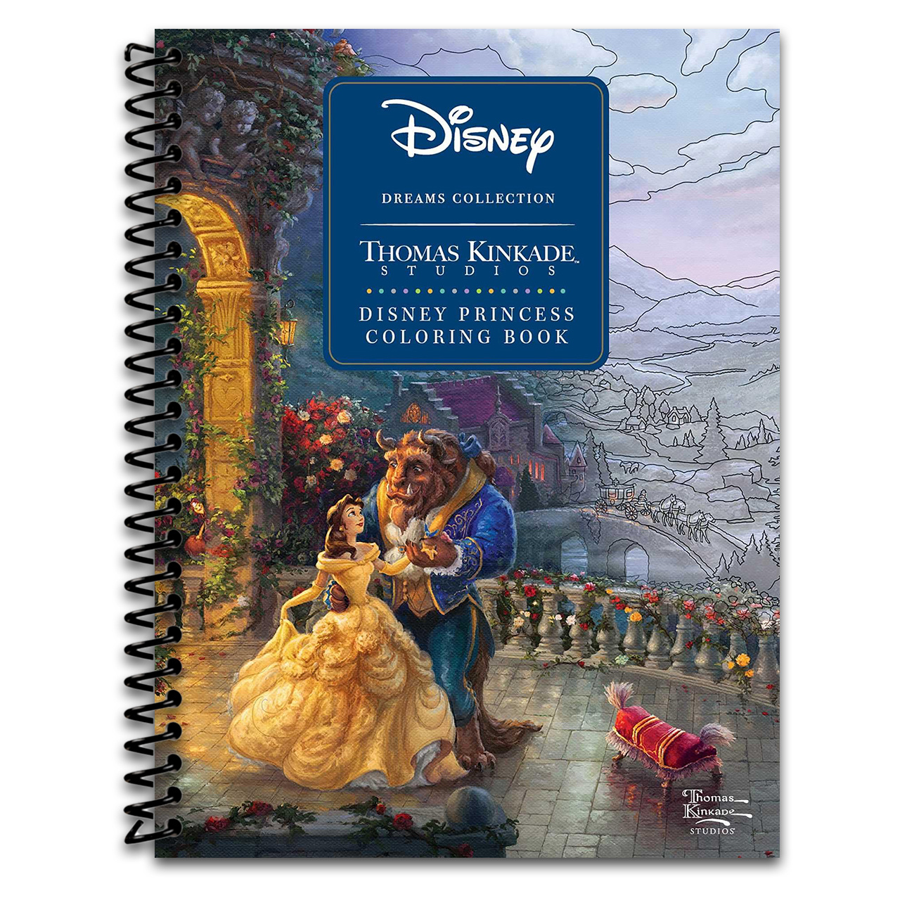 Dreams Collection Thomas Kinkade Studios Princess Coloring Book (spiral-bound): retailer-supplied image