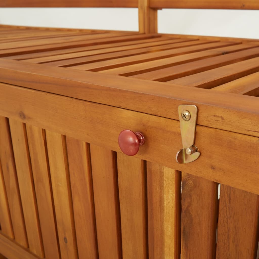 vidaXL Outdoor Storage Bench Deck Box for Patio Furniture Solid Wood Acacia
