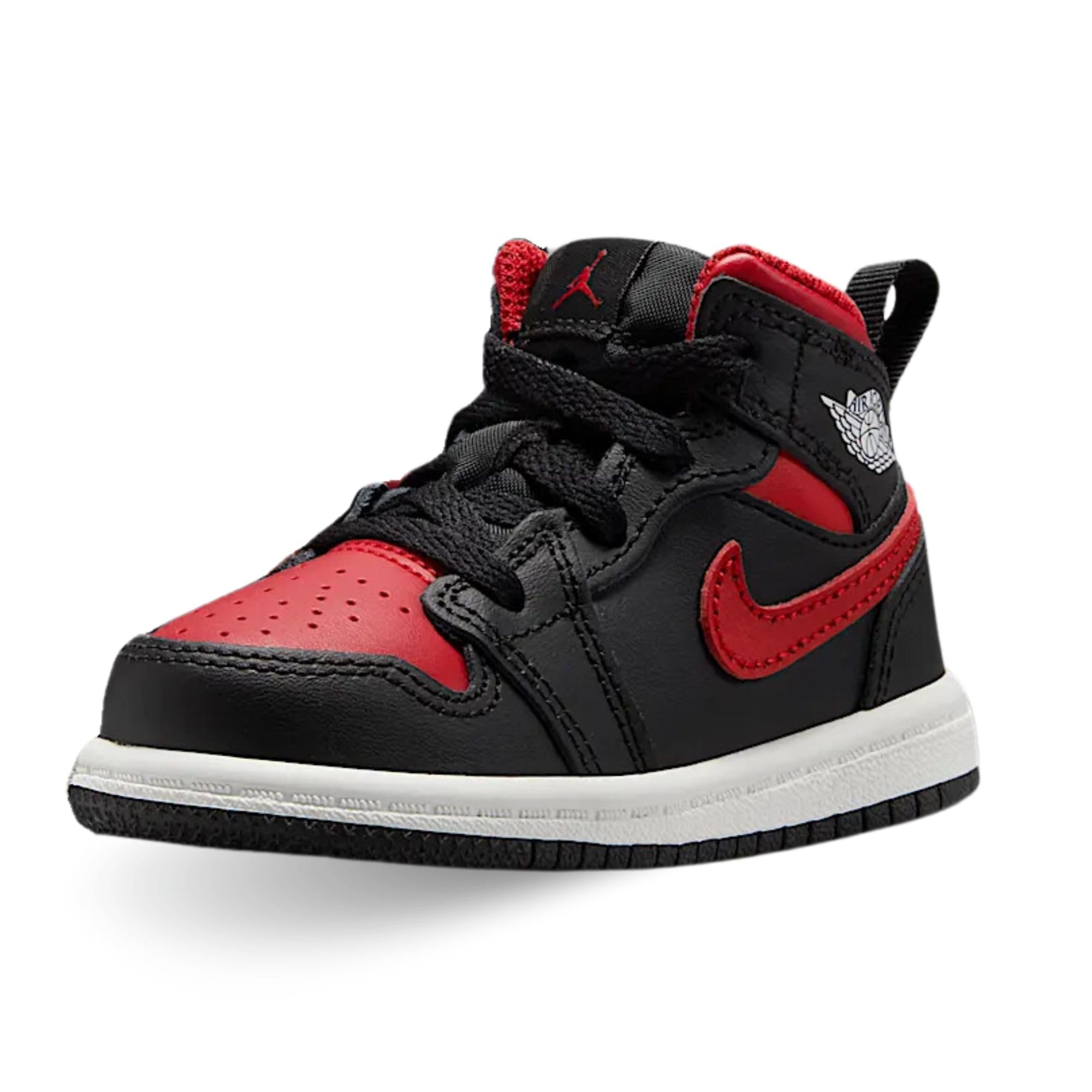 Jordan Baby Toddler Air Jordan 1 Mid Basketball Shoes Black Red