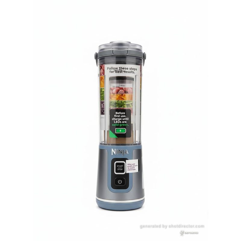 Ninja Blast Portable Blender, Cordless, 18oz. Vessel, Personal Blender for Shakes & Smoothies, BPA Free, Leakproof Lid & Sip Spout, USB-C Rechargeable, NAVY/SILVER, BC1555NV (Renewed)
