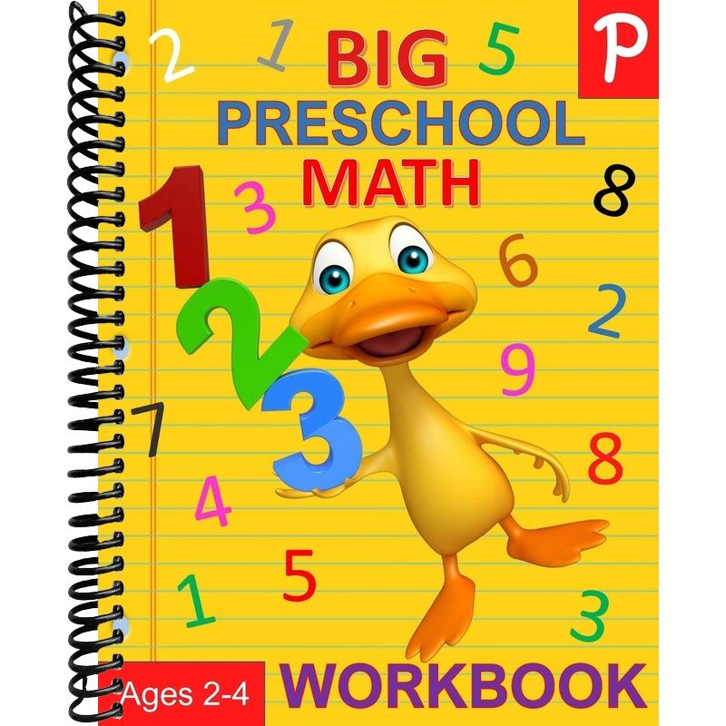 TEMU Big Preschool Math Workbook Ages 2-4: Number Tracing, Counting, Matching And Color By Number Activities (preschool Activity Books)