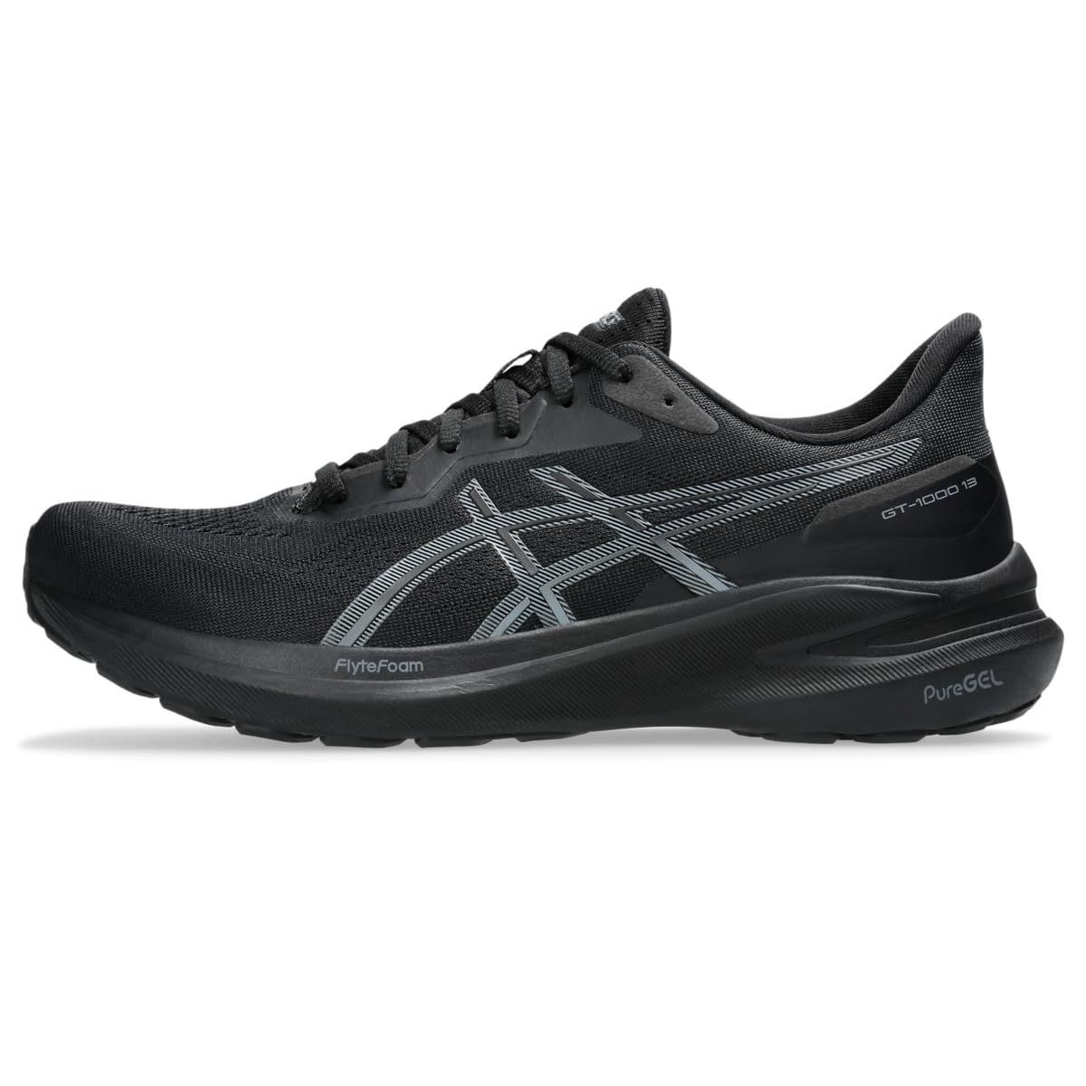   mens gt 1000 13 running shoes black steel grey
