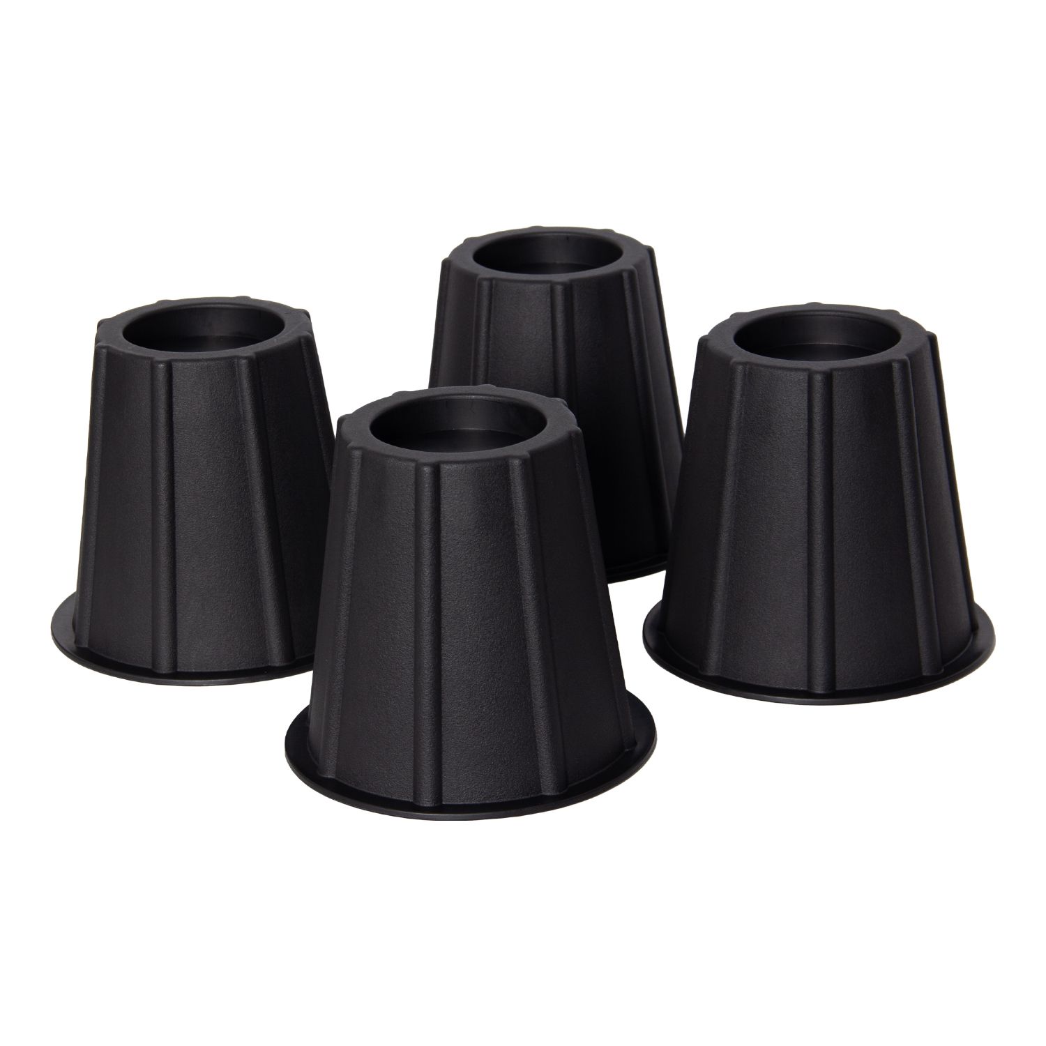 TEMU - Ultraraise 6 Inch Heavy Duty Bed Risers Set Of 4 For Beds Sofas Chairs And Desks, Stackable Furniture For Extra Storage, Black
