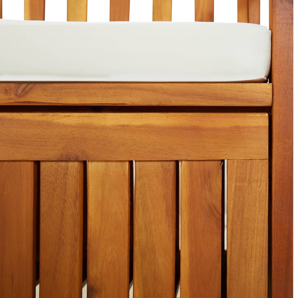 vidaXL Outdoor Storage Bench Deck Box for Patio Furniture Solid Wood Acacia