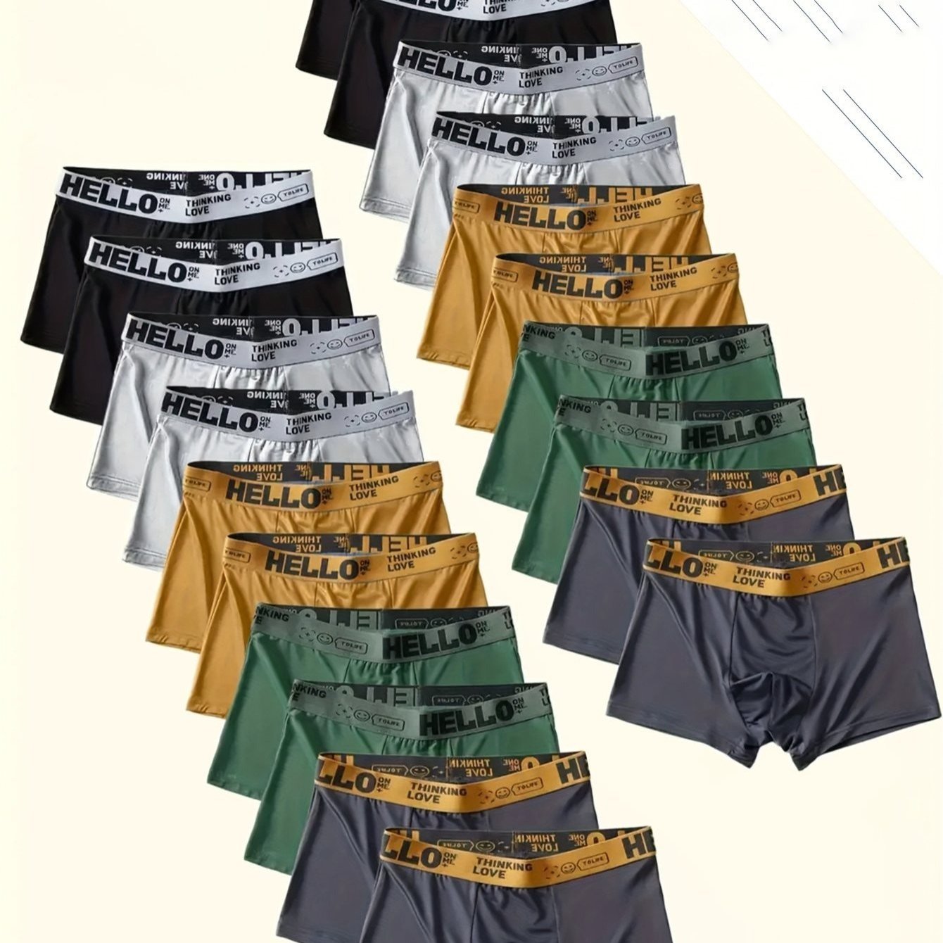 TEMU 10-pack Menโs Boxer Briefs With Letter Waistband, Breathable -dry Stretch Underwear, Fit For Daily Wear & Sports