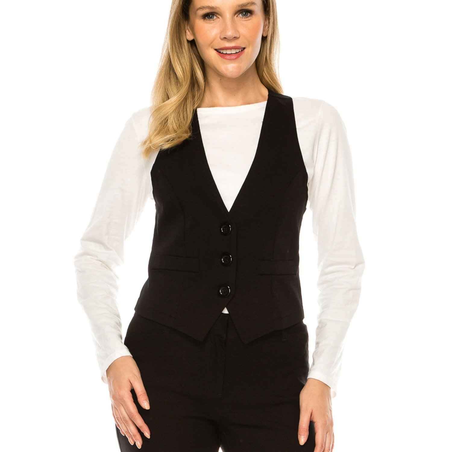 

Women's Stretchable Casual Uniform Vest - Racerback Design