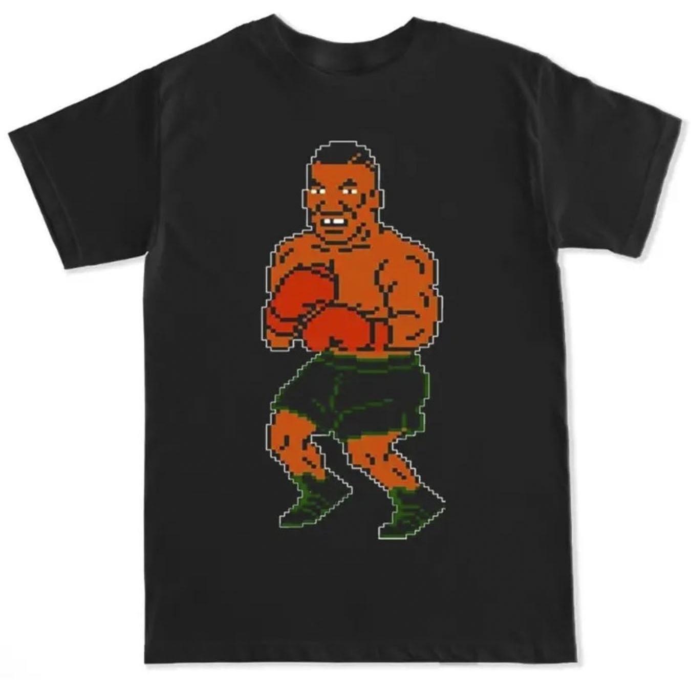 TEMU 1pc Men's Casual Boxing Graphic T-shirt - Art Design, Crew Neck, Short Sleeve, Knit Fabric, Regular Fit, Digital Heat Transfer Applique - Ideal
