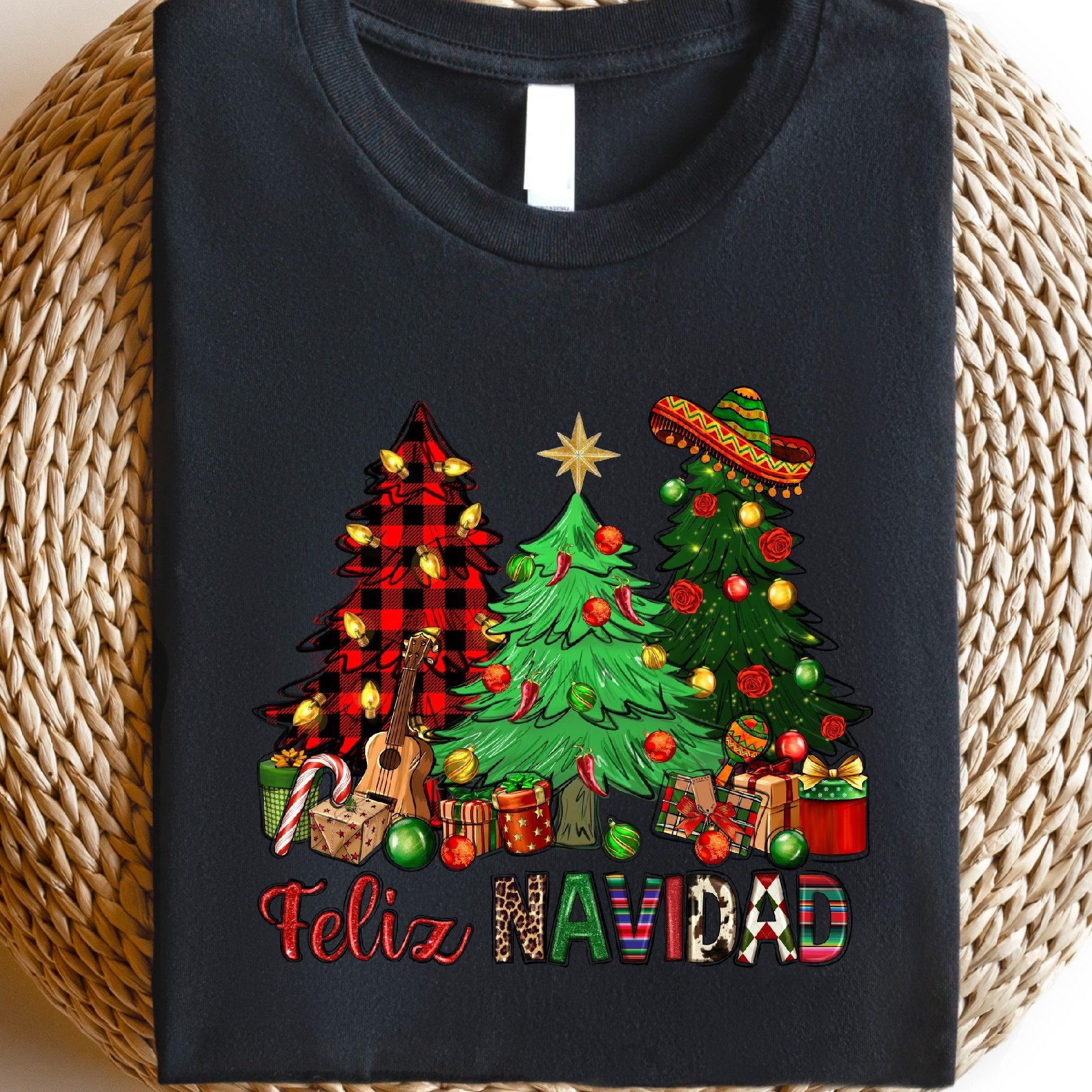 

Tt140 Feliz Navidad Shirt, Spanish Christmas , , Navidad Familia Shirts, Christmas Party T-shirts, Family Reunion Tees