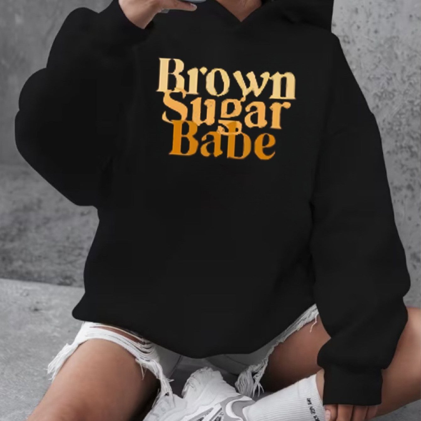 TEMU Women's Hoodie - Holiday Party Outfit - Soft Everyday Fall Tops - Machine Washable Casual Pullover Hoodie