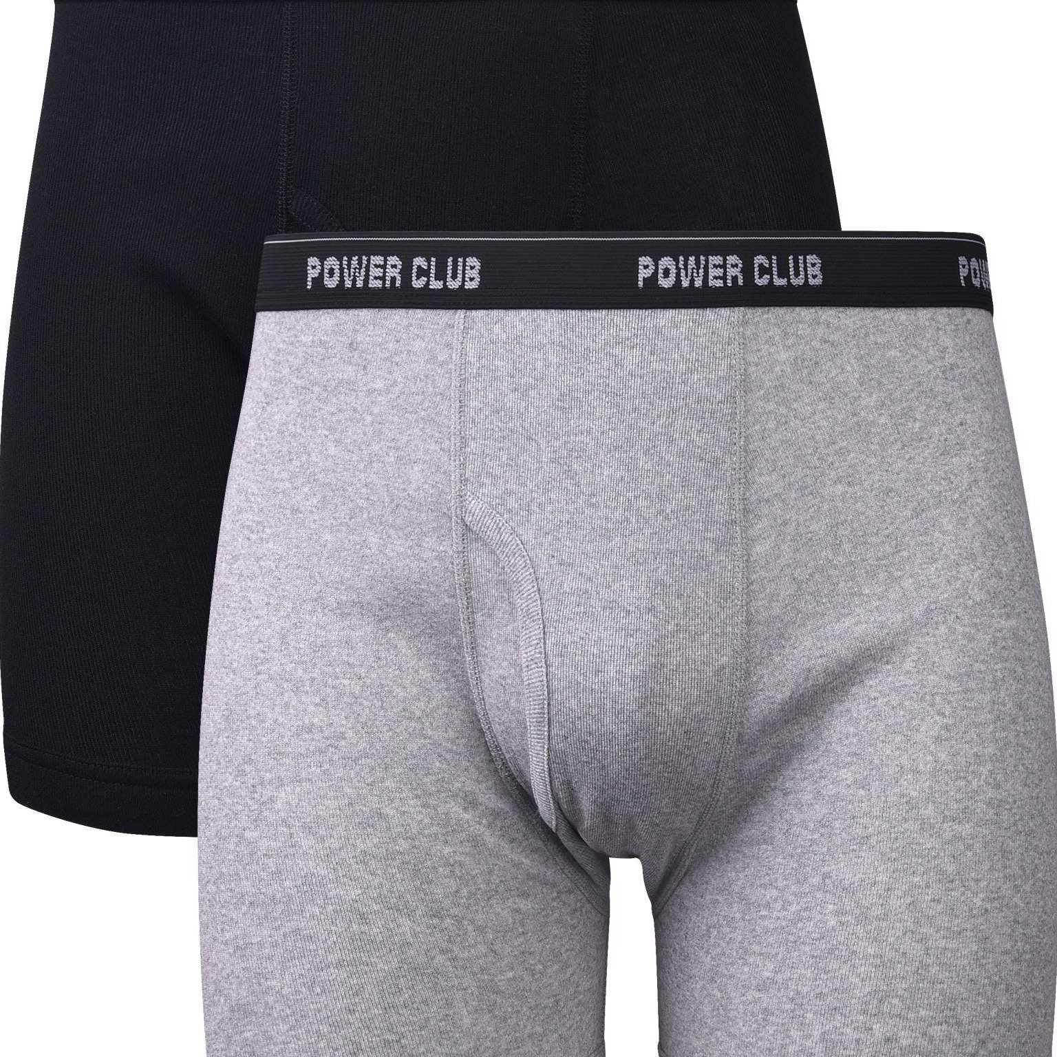 

2 Pieces Black And Grey Men's Color Boxer Briefs Underwear