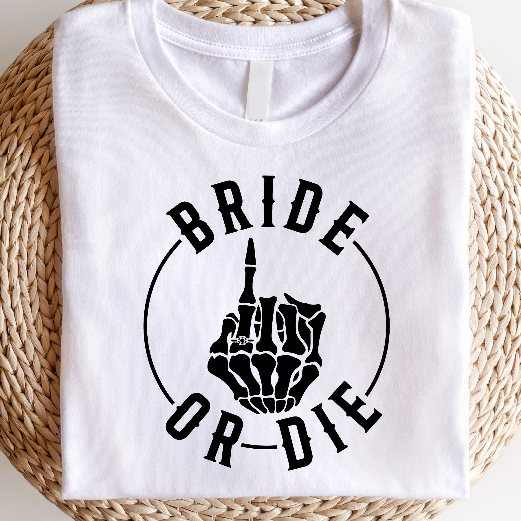 

Tt254 Bride Or Die Shirt, Bridal Party T-shirt, Skeleton Bachelorette , Rock And Roll Bride Shirts, Witch Bridal Shower T-shirts