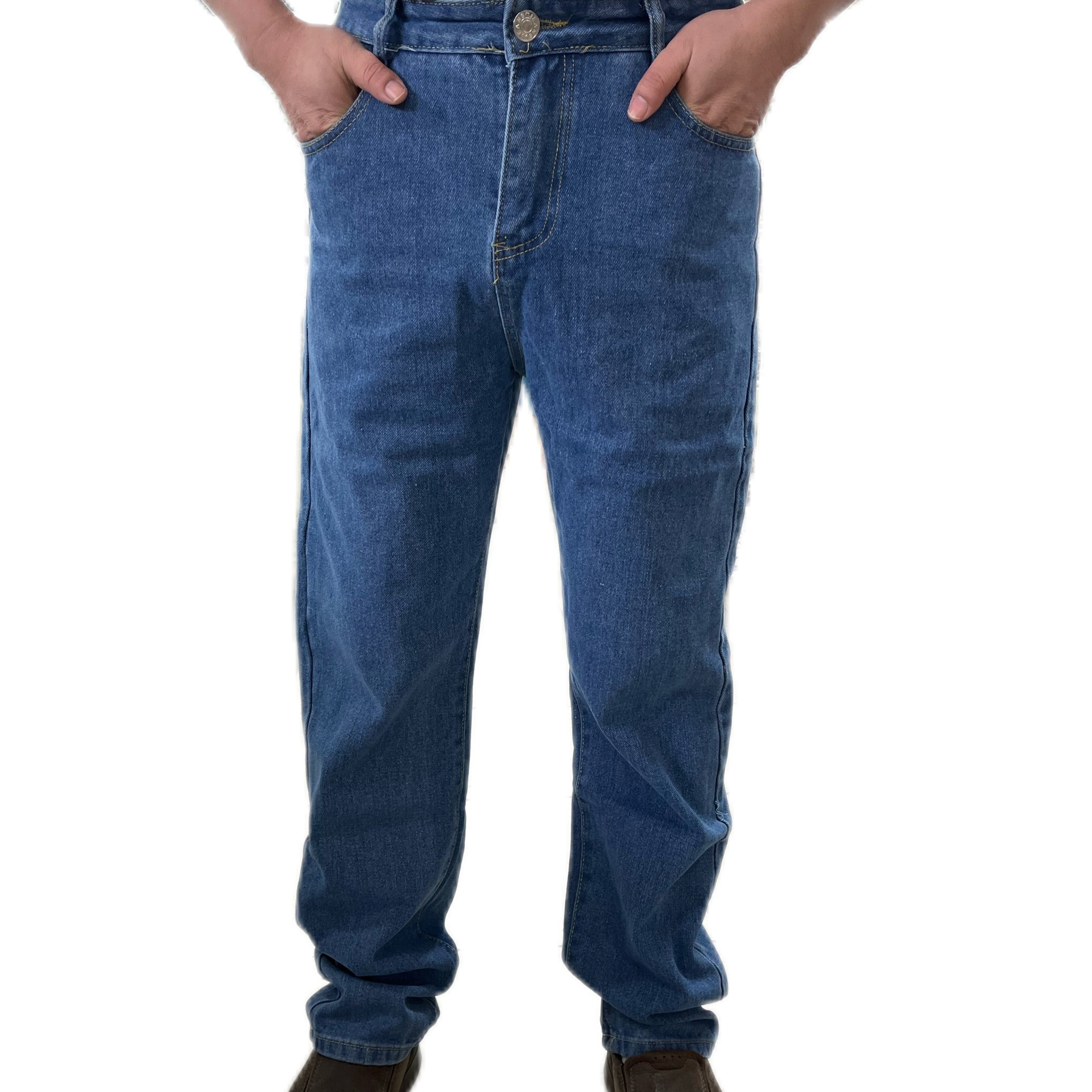 TEMU Men Straight Leg Regular Fit Workwear Jean