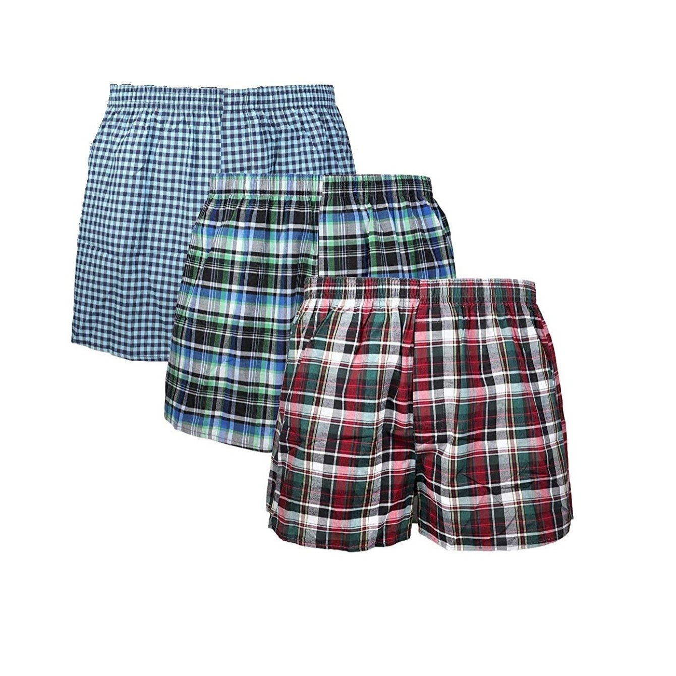 

Men's Print Boxer Shorts, Relaxed Fit, Moisture Wicking, Button Fly, Loose Fit, Casual Wear Assorted Color Multipacks