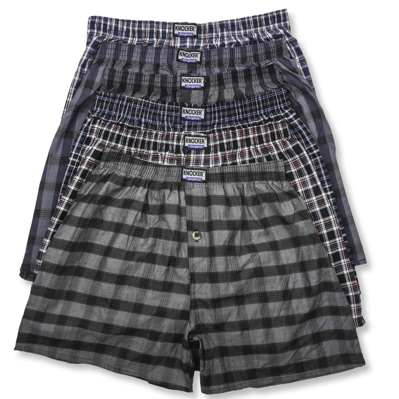 MENS 3 PACK OR 2 PACK OF ASSORTED PLAID PRINT COMFY BOXERS