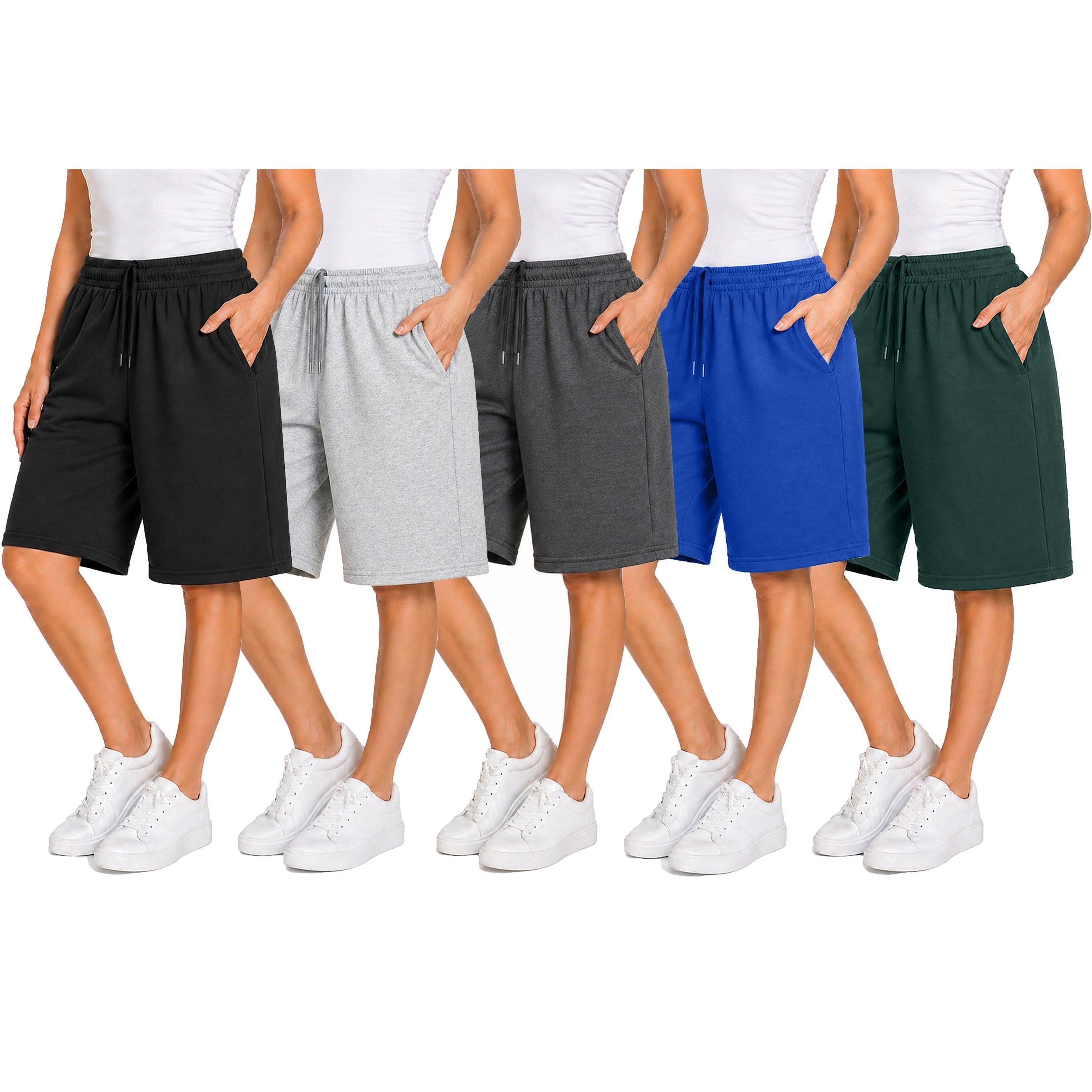 TEMU 5-pack Women's Loose-fit Cotton Blend Lounge Shorts (s-3xl)