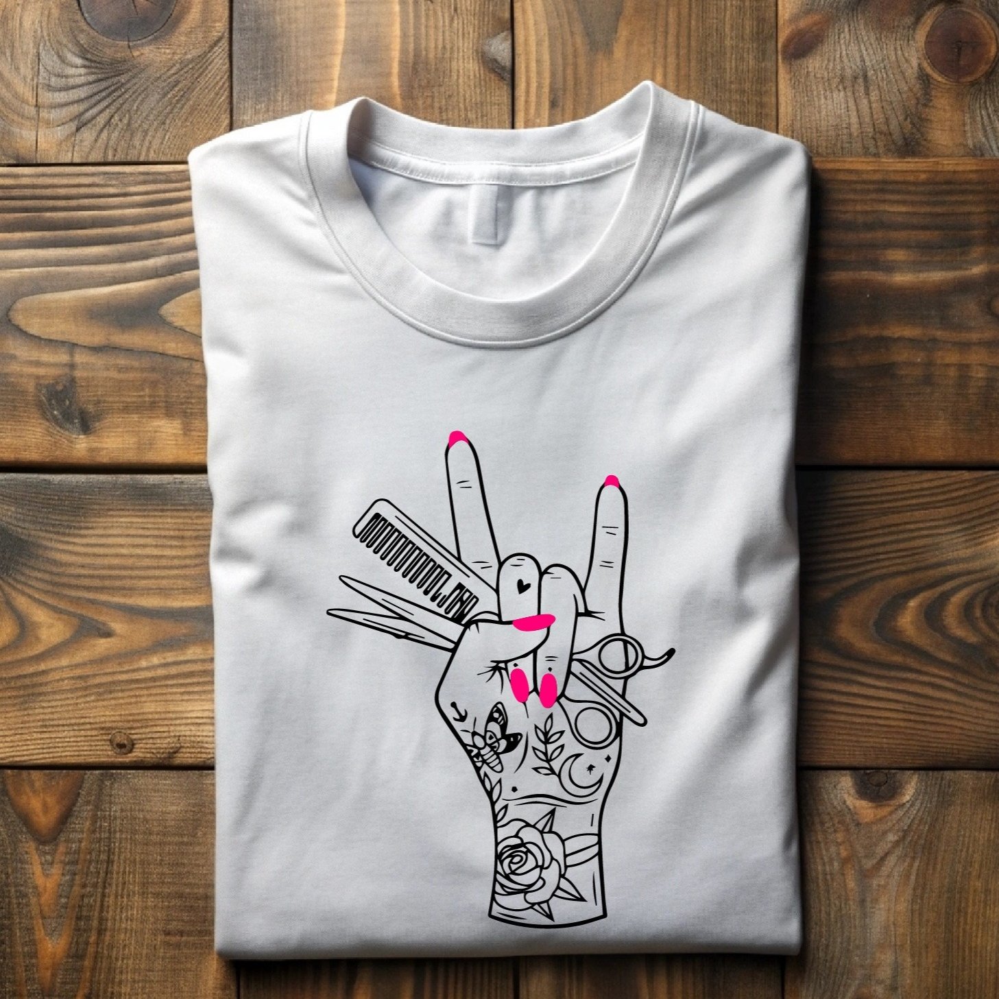 

At-138 Hair Dresser Rock Hand Shirt, Salon Life T-shirt, Beautician Shirt, Gift Tee For Woman Hair Stylist, Cool Hairdresser Shirt, Hair Stylist Girl Tee