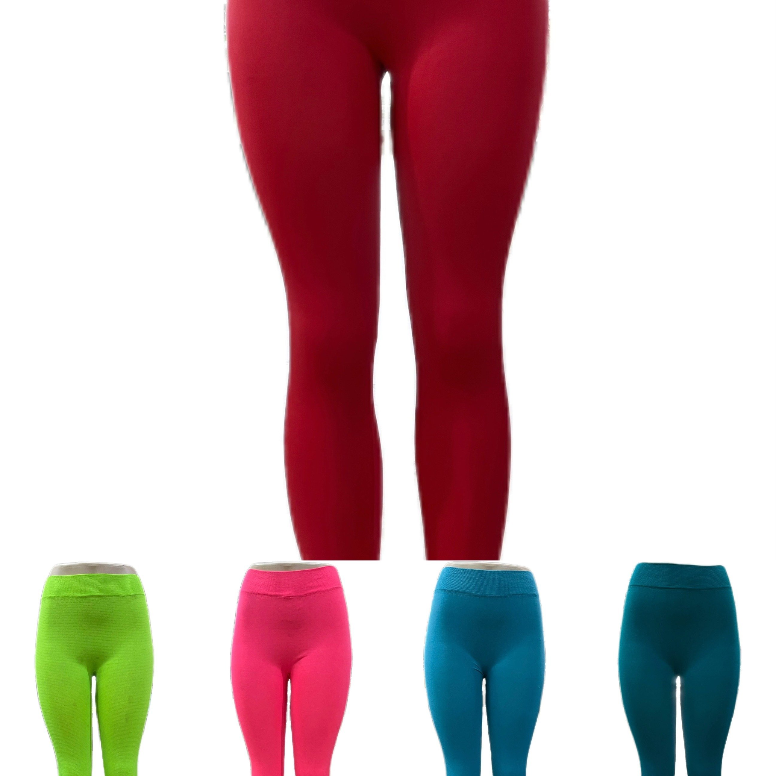 

12 Pieces 1086 High Waist Plain Yoga Leggings - Comfortable Casual Sweatpants - Stretchable, Moisture-wicking For Fitness & Everyday Style Mixed Colors 12 Pieces