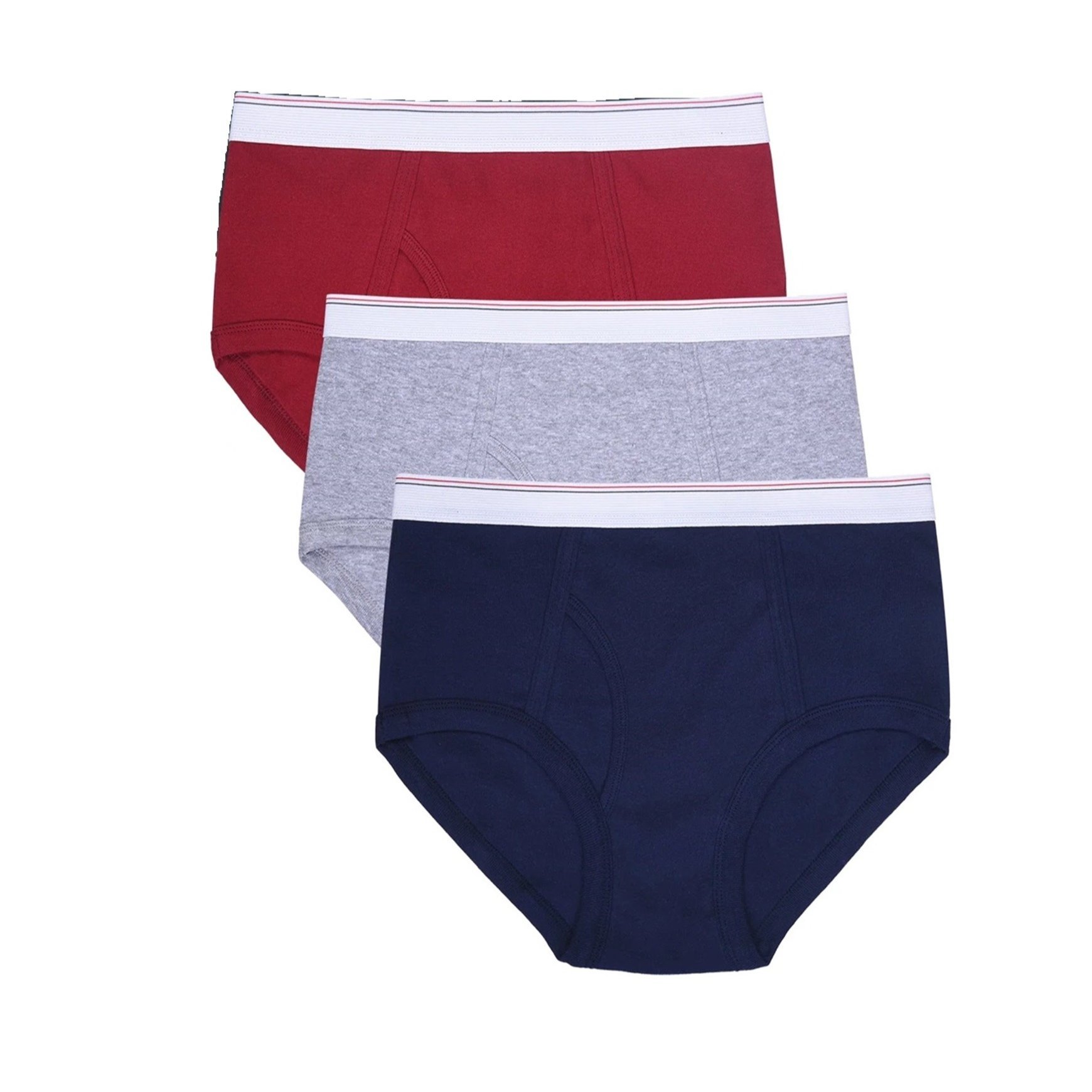 

3 Pieces Men's Random Color Briefs Underwear With White Band