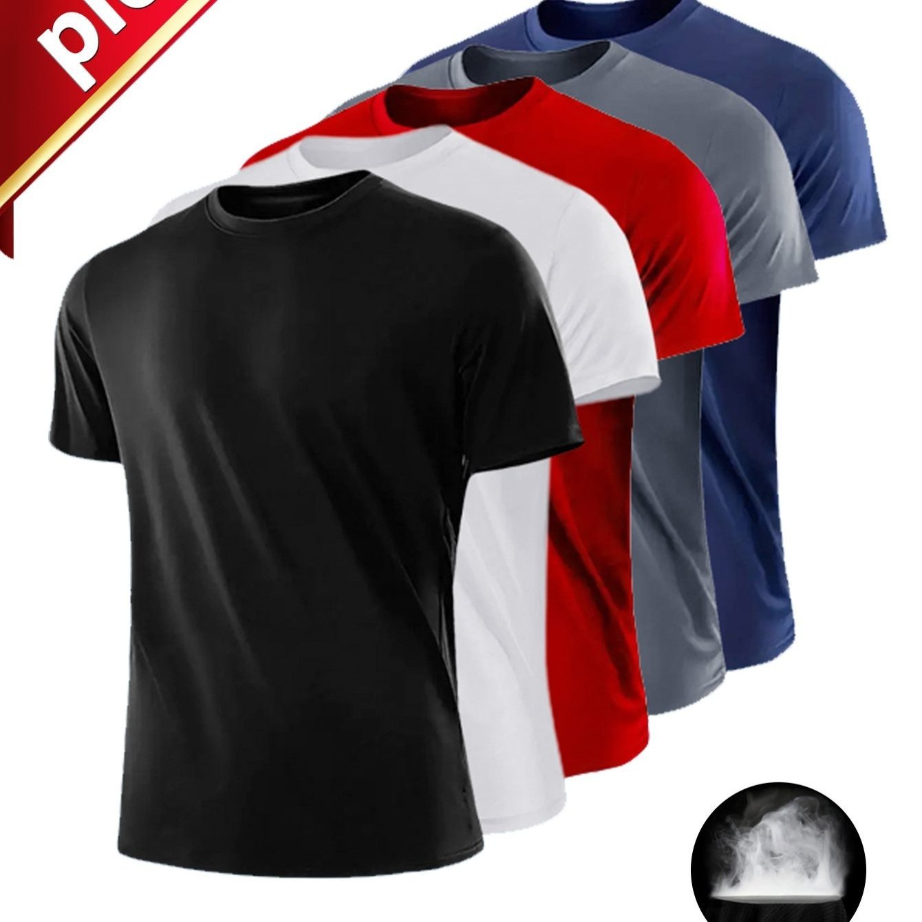 

's Quick Drying Running T-shirts, Fashionable Solid Color Round Neck Short Sleeved Sports Top, Breathable And Moisture Absorbing Round Neck T-shirt, Suitable For Gym And Daily Casual Wear