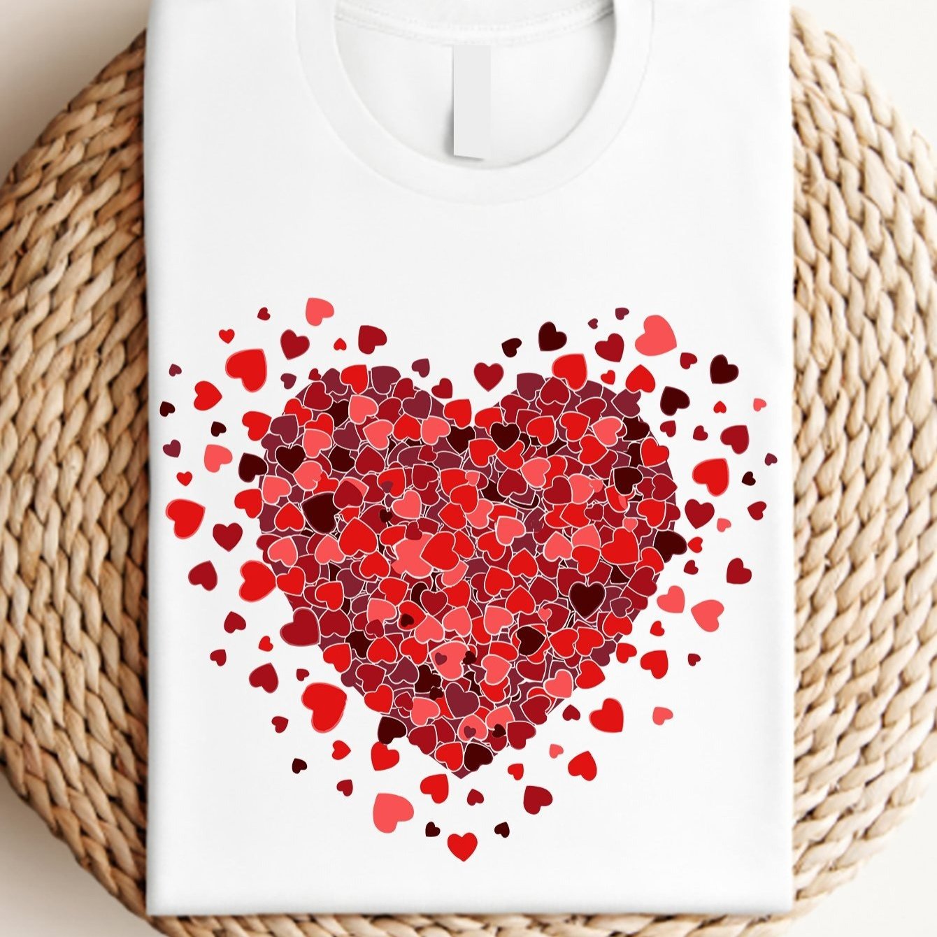 

Valentine's Day Heart Neck T-shirt For Women – Casual Spring &
