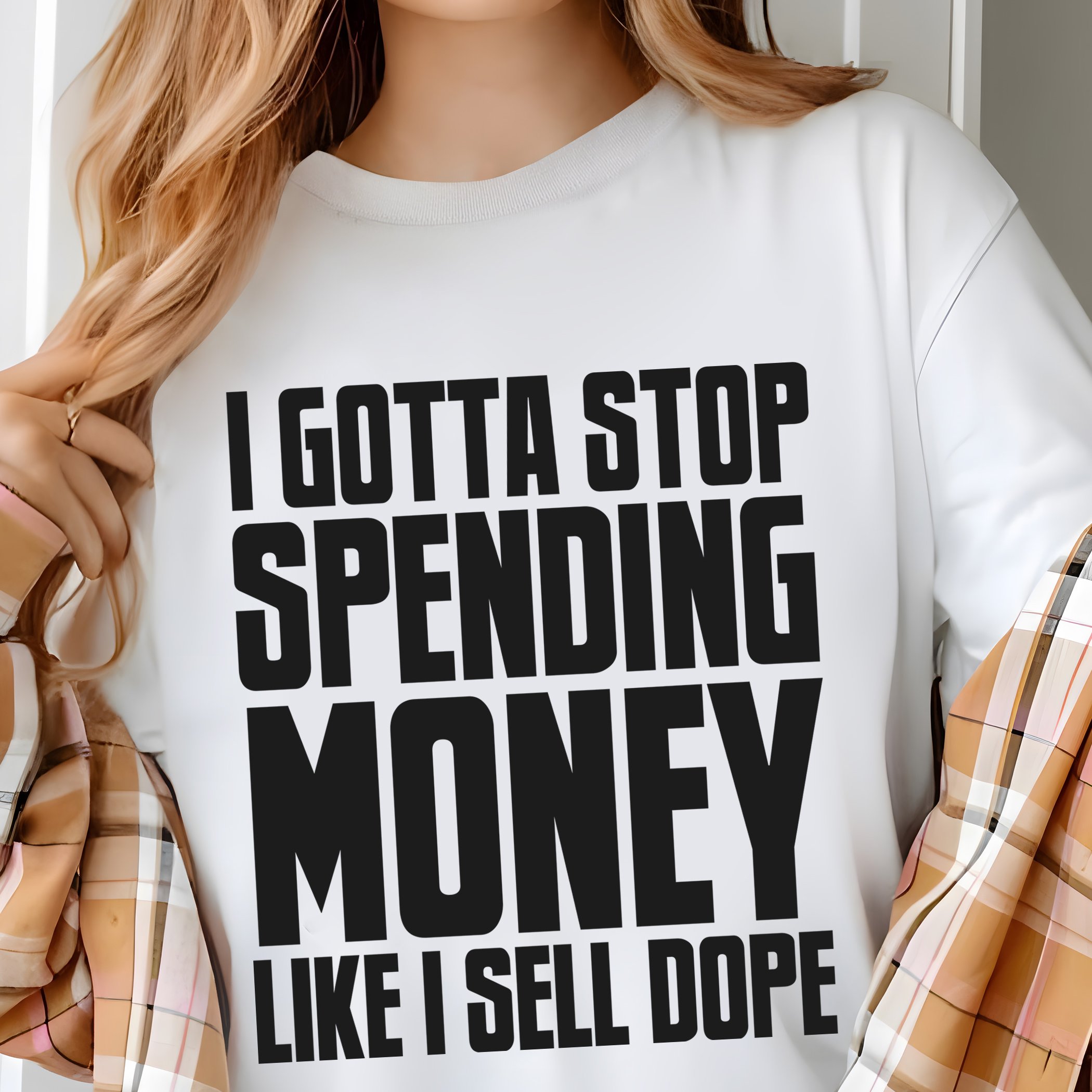 

I Stop Spending Money Like D-- Cotton T-shirt - Relaxed Fit, Classic Crew Neckline, Short Sleeves For - Spring And Summer Season, Ideal For Casual And , Trendy And Fashionable Apparel